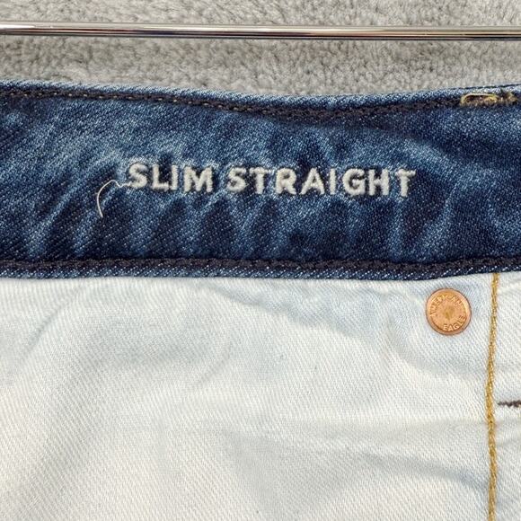 AMERICAN EAGLE Slim Straight Airflex+ Denim Jeans Dark Wash Mens Sz 28x28 - Picture 9 of 10